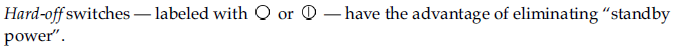 Figure 7: Example of used in running text, in a monograph from 2002. From Bruce Nordman. Power switch labeling for medical and other devices. Technical report, Lawrence Berkeley National Laboratory, November 18, 2002., p. 4 (used by permission).